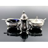 An Elizabeth II silver cruet set, BM, Birmingham 1973