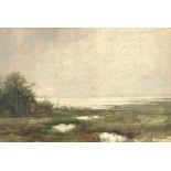 Charles A. Montbard Loye (French, 1841-1905), a coastal landscape, signed l.r., watercolour, 40 by