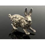 An Edwardian silver figure of a hare, Nathan and Hayes, Chester 1906