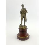 Georges Omerth, a bronze figure of a soldier