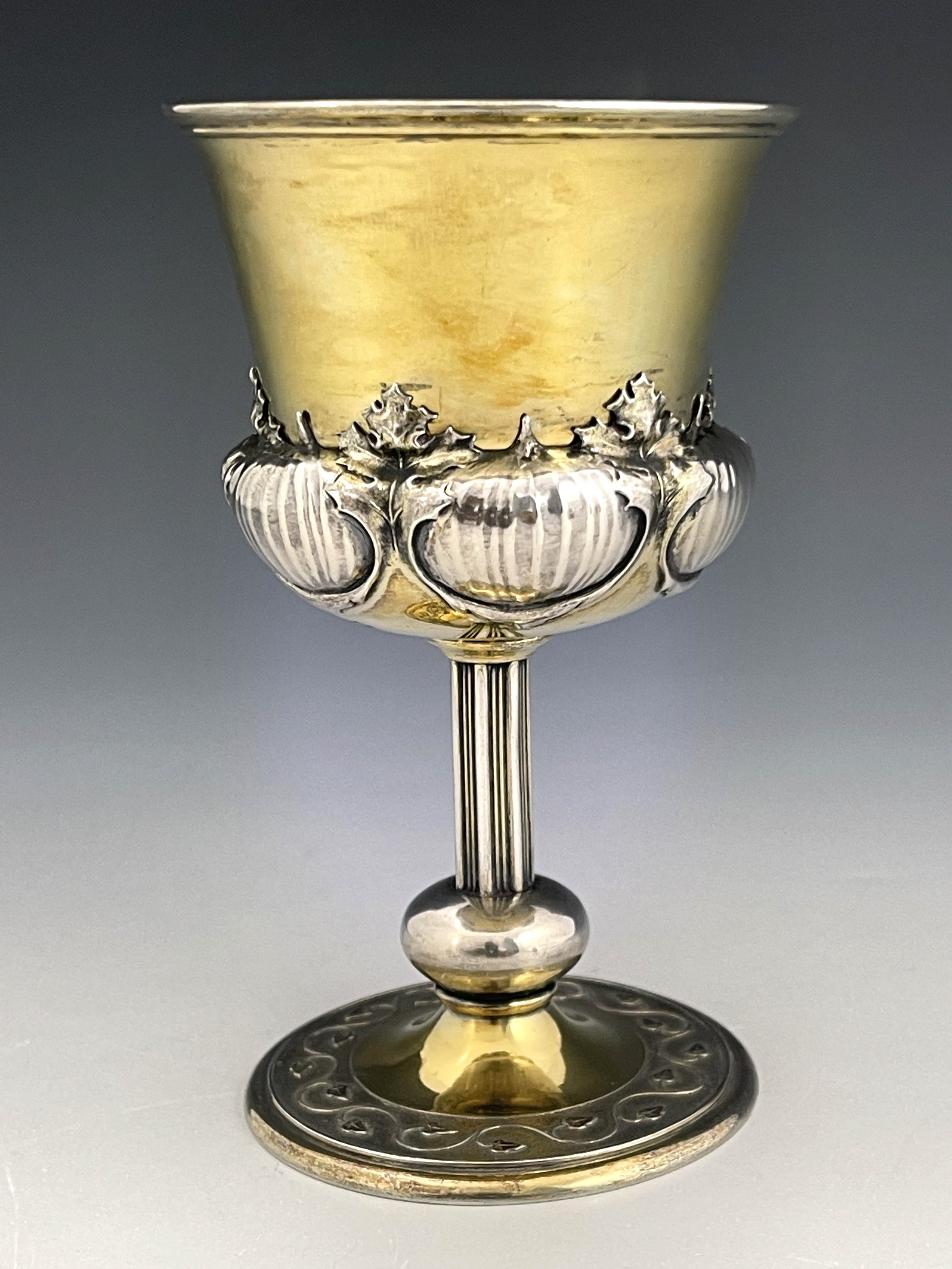 A William IV silver parcel gilt goblet, William Bateman II, London 1834