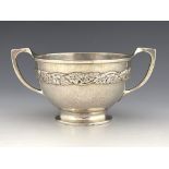Sibyl Dunlop, an Arts and Crafts silver twin handled bowl, London 1925