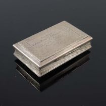 A Victorian silver snuff box, Yapp & Woodward, Bir