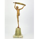 Josef Lorenzl, an Art Deco gilded art metal figure