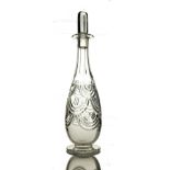 Irene Stevens for Webb Corbett, a Modernist cut glass decanter