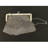 A George V silver mesh purse, Robert Pringle, London 1918