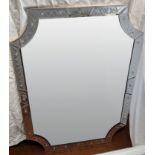 A Venetian wall mirror, 131cm x 90cm