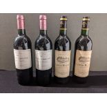 2 bottles of Chateau Lafon-Rochet 1995, Saint Estephe together with 2 bottles of Chateau Larmande