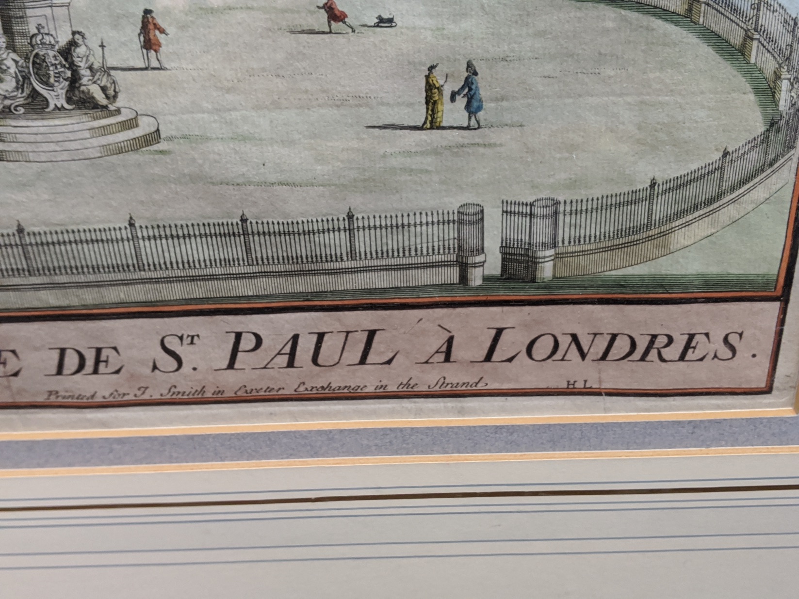 A.D.Puller, A Prospect of The Cathedral Church St.Paul's, 1720, coloured engraving, H.56.5cm W. - Image 4 of 5