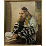Alfred Aaron Wolmark (British, 1877-1961), Rabbi Studying, 1910, oil on panel, signed lower right,
