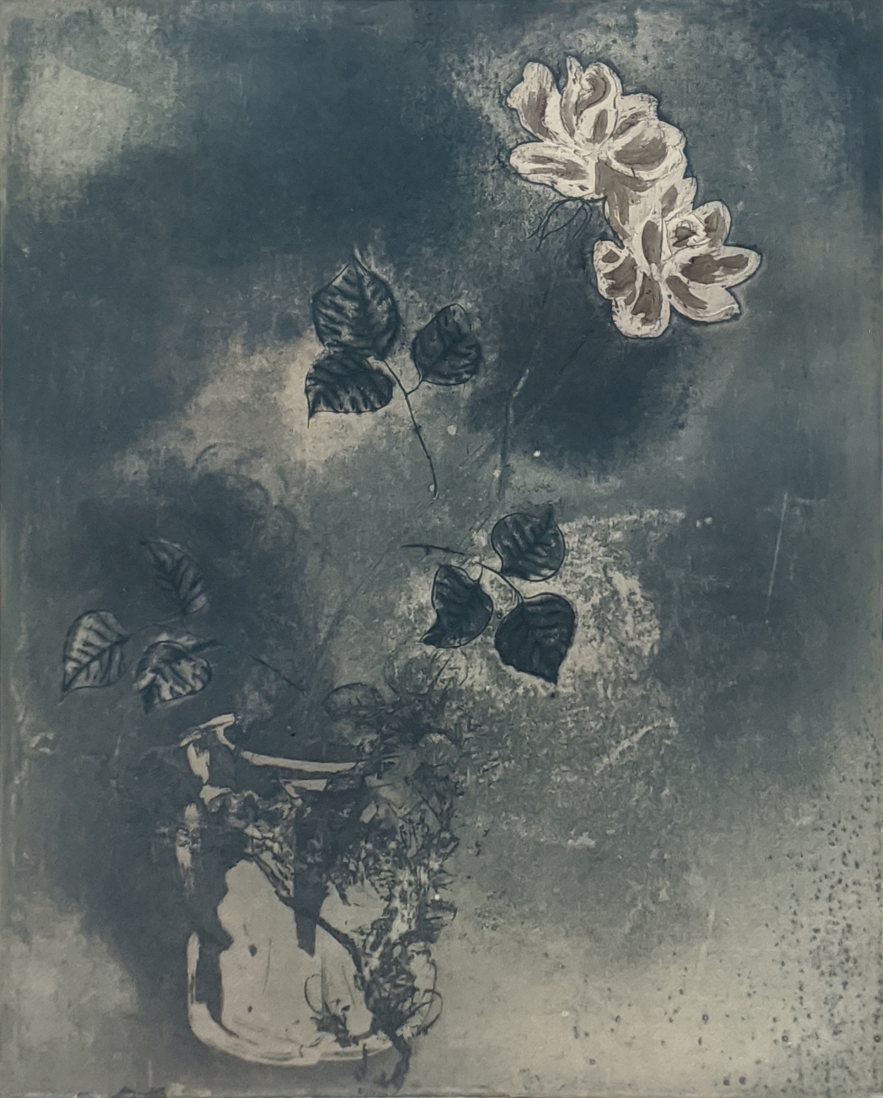 Kaiko Moti (1921-1989), Vase of Flowers, aquatint, signed in pencil and dated 61, numbered 9/10,