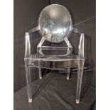 A Philippe Starck Louis Ghost chair