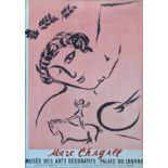 Marc Chagall (1887-1985), Le Peintre de Rose, 1959, original offset lithograph poster, from a run of