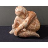 Marion (20th century Continental), a marble figural sculpture, signed to foot, H.27cm