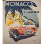 After Falcucci, Monaco Grand Prix poster, 100cm x 68cm