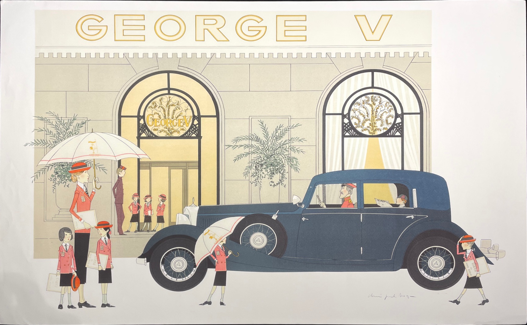 After Phillipe Noyer, George V, lithographic poster - 61cm x 91cm