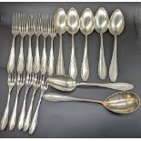 A collection of German silver cutlery, 800 marks, approx.790g