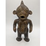 A West African bronze mother figure, probably Igbo, Nigeria, H.24cm