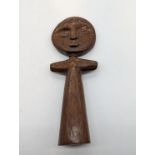 An Ashanti Carved Wooden Fertility Doll (Akuaba), Ashanti/Asante People, Ghana, 20th century, H.