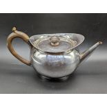 A Paul Storr silver teapot, George III, hallmarked London, 1800, maker mark P.S., further marks to
