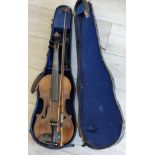 A cased Violin
