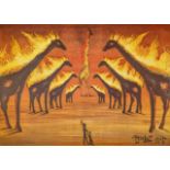 Salvador Dali (1904-1989), Burning Giraffes, lithograph, signed in pencil and numbered out of 300,