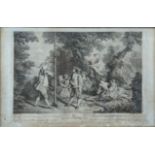 Nicolas Lancret (1684-1755), 3 engravings, H.34cm W.44cm