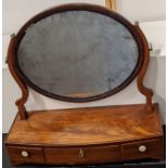 19th century mahogany dressing mirror,