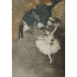 Edgar Degas, (1834-1917), Ballerina, etching with aquatint, signed in pencil to margin, H.26cm W.