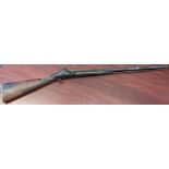 A 19th century flintlock rifle