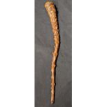 An Irish Shillelagh Blackthorn Stick, Clubor or Cudgel (Thonged Willow), L.47cm