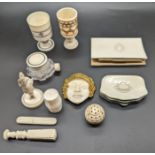 A collection of 19th century ivory items