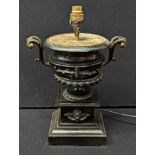 A 19th century ormolu lamp base, converted to electric