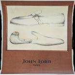 John Lobb of Paris, shoe fashion poster, published 1960s, H.89.5cm W.68cm