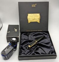 A Mont Blanc Meisterstuck 149 75th Anniversary Edition pen, 18k gold two tone nib, in original box