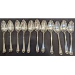 A set of George III silver spoons, hallmarked London, 1871, maker George Smith (III) & William