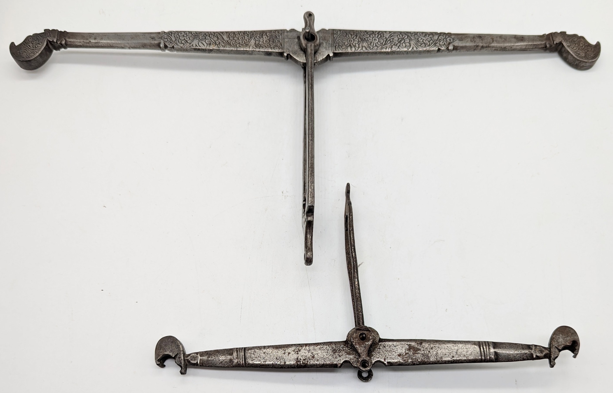 2 sets of 17th century Persian weighing scales