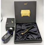 A Mont Blanc Meisterstuck 149 75th Anniversary Edition pen, 18k gold two tone nib, in original box