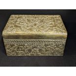 Large Spanish Colonial Brass-mounted Wooden Casket or Box, South America, together with a similar