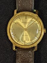 A Burghley Incabloc vintage gents wristwatch