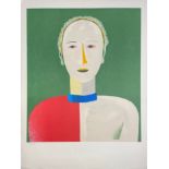 Kazimir Malevich (Russian, 1879-1935), portrait, lithograph, numbered, blindstamped, 54.5cm x 76cm