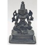 An Indian Bronze of Hindu Goddess Lakshmi, Tamil Nadu, South India, H.10cm