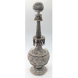 A fine early 19th century Mughal Indian rosewater sprinkler depicting various animals and very