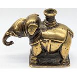 A 19th century Indian bronze elephant incense burner