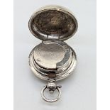 An early 20th century silver sovereign case, hallmarked Birmingham, maker EJM, 13g, D.3.5cm