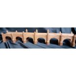 An Edwardian wooden model of The Old London Bridge, within original box,