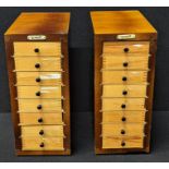 A pair of Emir of London miniature chests of drawers, H.30.5cm W.13cm