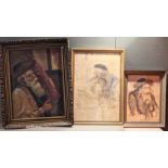 Three portraits of Rabbis, each signed