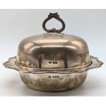 An early 20th century silver tureen, hallmarked Sheffield, 1917, maker Goldsmiths and