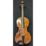 A violin bearing label Japanese copy of a Stradivarius model fecit circa 1720, L.60cm